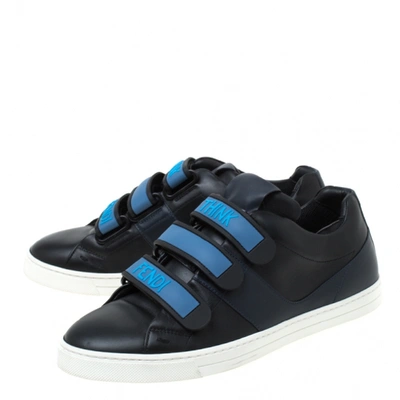 Pre-owned Fendi Black Leather Trainers
