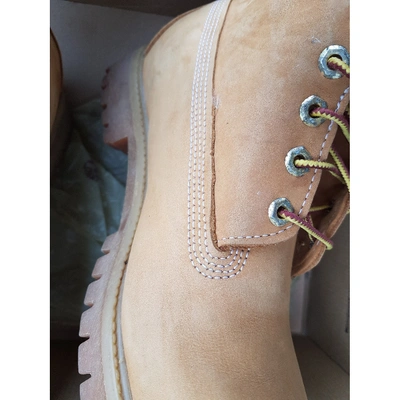 Pre-owned Timberland Yellow Leather Boots
