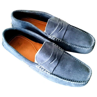 Pre-owned Tommy Hilfiger Flats In Navy