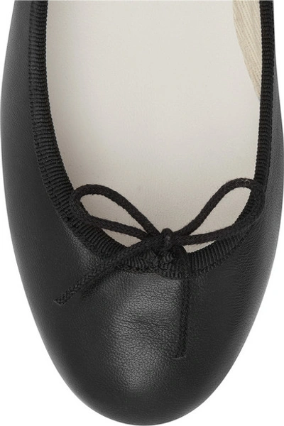 Shop Repetto The Cendrillon Leather Ballet Flats In Black