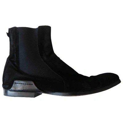 Pre-owned Dior Black Suede Boots