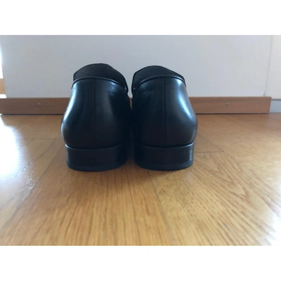 Pre-owned Kenzo Leather Flats In Black