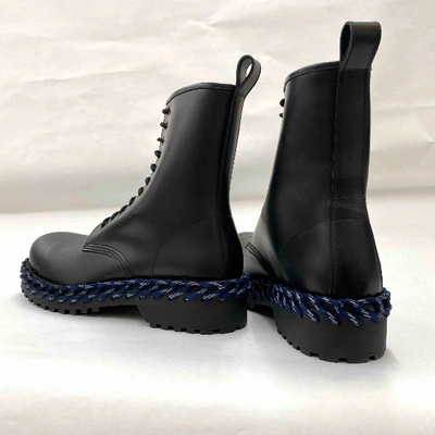 Pre-owned Balenciaga Strike Black Leather Boots
