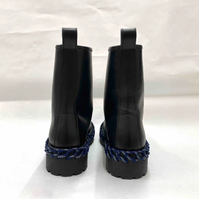 Pre-owned Balenciaga Strike Black Leather Boots