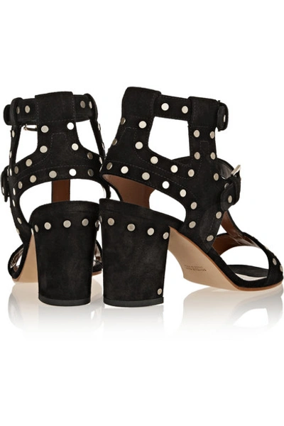 Shop Laurence Dacade Helie Studded Suede Sandals In Black