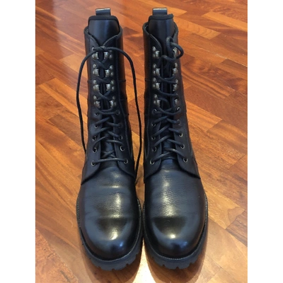 Pre-owned Dolce & Gabbana Black Leather Boots
