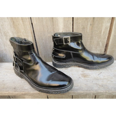 Pre-owned Adieu Leather Boots In Black