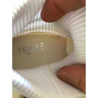 Pre-owned Fendi White Cloth Trainers