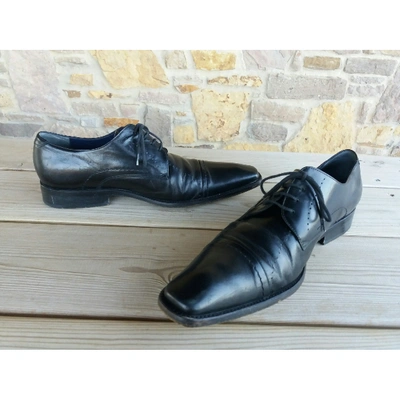Pre-owned Kenzo Leather Lace Ups In Black