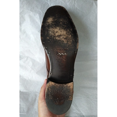 Pre-owned Ermenegildo Zegna Brown Leather Boots