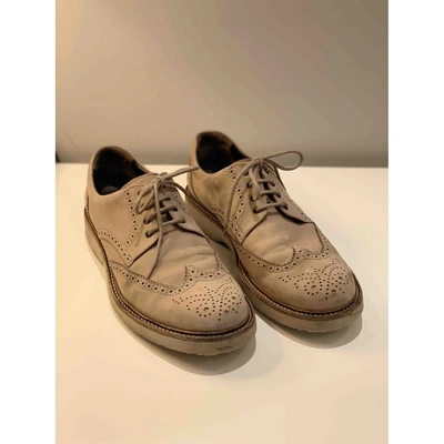 Pre-owned Hogan Lace Ups In Beige