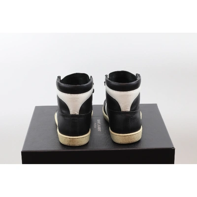 Pre-owned Saint Laurent Leather Trainers In Black