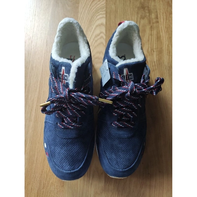 Pre-owned Moncler Low Trainers In Blue