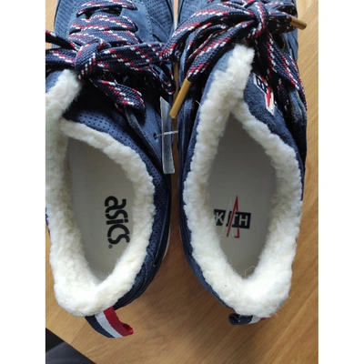 Pre-owned Moncler Low Trainers In Blue
