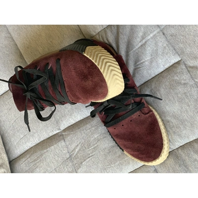 Pre-owned Adidas Originals By Alexander Wang Low Trainers In Burgundy