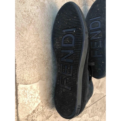 Pre-owned Fendi High Trainers In Blue