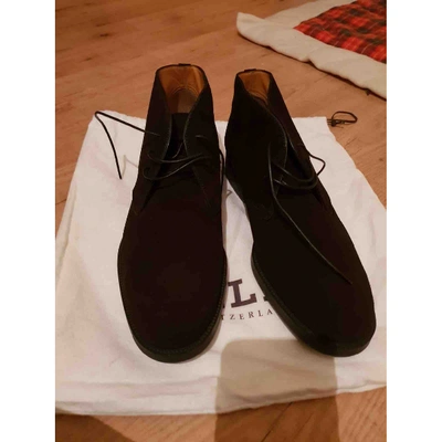 Pre-owned Bally Black Suede Boots