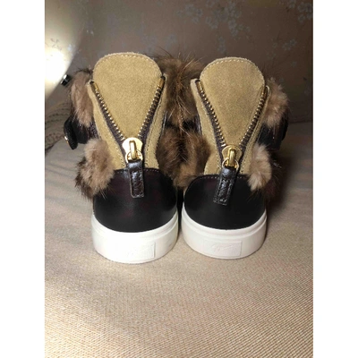 Pre-owned Giuseppe Zanotti High Trainers In Beige