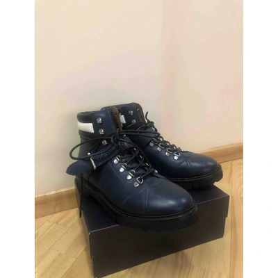 Pre-owned Bally Blue Leather Boots