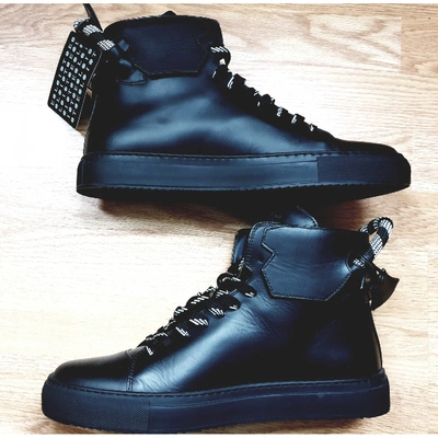 Pre-owned Buscemi Leather High Trainers In Black