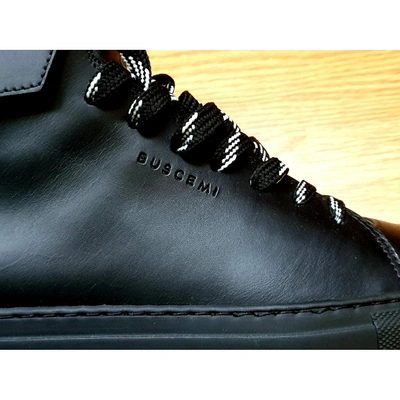 Pre-owned Buscemi Leather High Trainers In Black