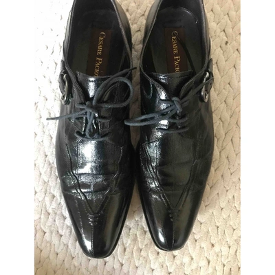 Pre-owned Cesare Paciotti Leather Lace Ups In Black