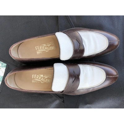 Pre-owned Ferragamo Brown Leather Flats