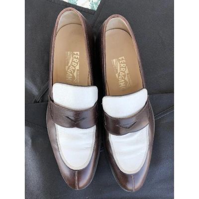 Pre-owned Ferragamo Brown Leather Flats