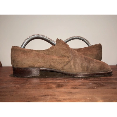 Pre-owned Loewe Flats In Brown