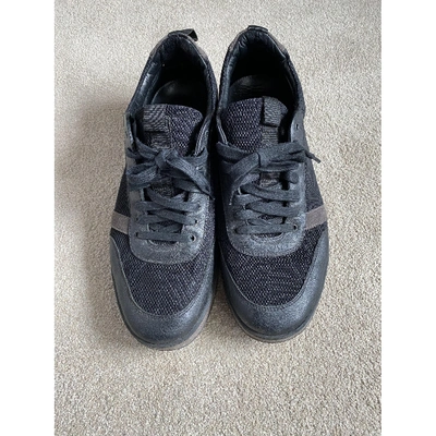 Pre-owned Rag & Bone Leather Low Trainers In Black