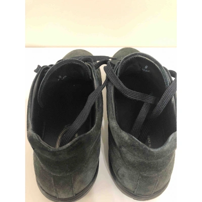 Pre-owned Tod's Blue Suede Lace Ups