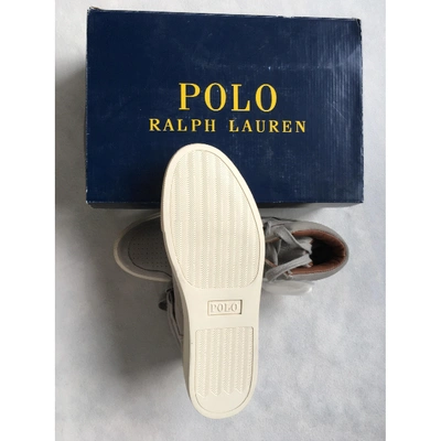 Pre-owned Polo Ralph Lauren Grey Suede Trainers