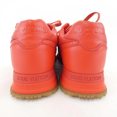 Pre-owned Louis Vuitton Red Cloth Trainers