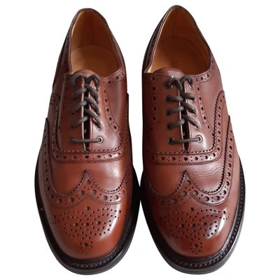 Pre-owned Barbour Brown Leather Lace Ups