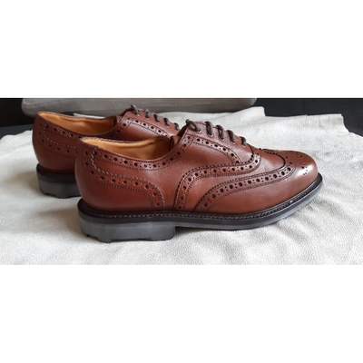 Pre-owned Barbour Brown Leather Lace Ups