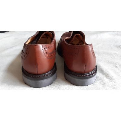 Pre-owned Barbour Brown Leather Lace Ups