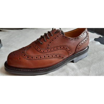 Pre-owned Barbour Brown Leather Lace Ups