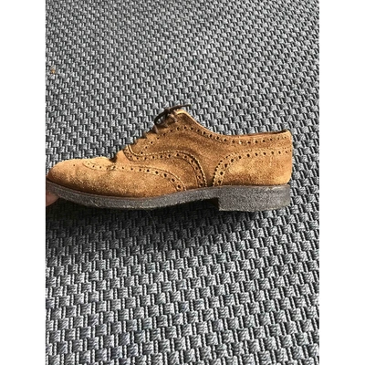 Pre-owned Church's Camel Suede Lace Ups