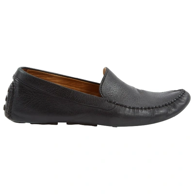 Pre-owned John Lobb Leather Flats In Black