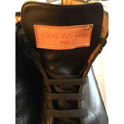 Pre-owned Louis Vuitton Leather Boots In Black