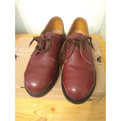 Pre-owned Dr. Martens' Burgundy Leather Lace Ups