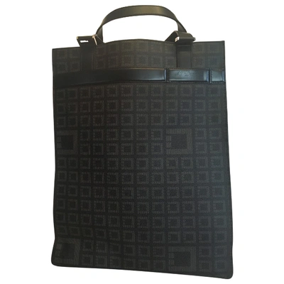 Pre-owned St Dupont Leather Tote In Black