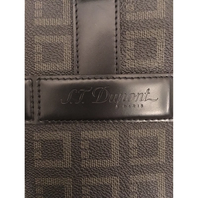 Pre-owned St Dupont Leather Tote In Black