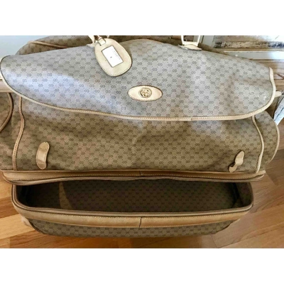 Pre-owned Gucci Cloth 48h Bag In Beige