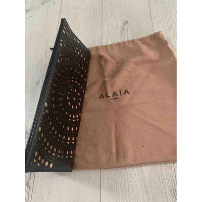 Pre-owned Alaïa Black Leather Clutch Bag