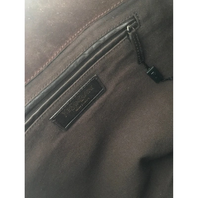 Pre-owned Saint Laurent Messenger Brown Leather Handbag