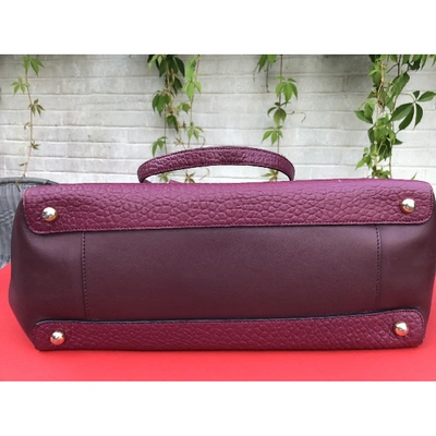 Pre-owned Burberry Purple Leather Handbag