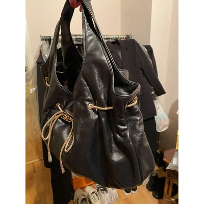 Pre-owned Escada Leather Handbag In Black