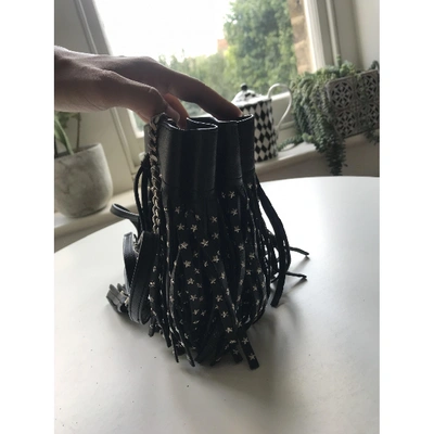 Pre-owned Saint Laurent Emmanuelle Leather Crossbody Bag In Black