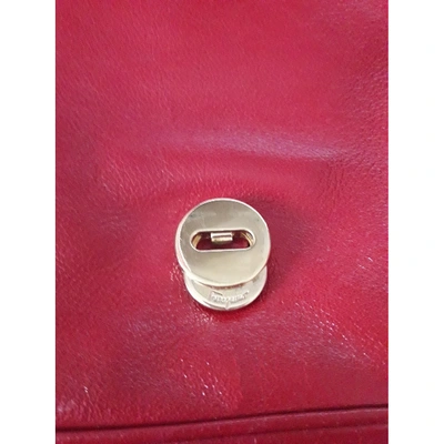 Pre-owned Ferragamo Leather Handbag In Red